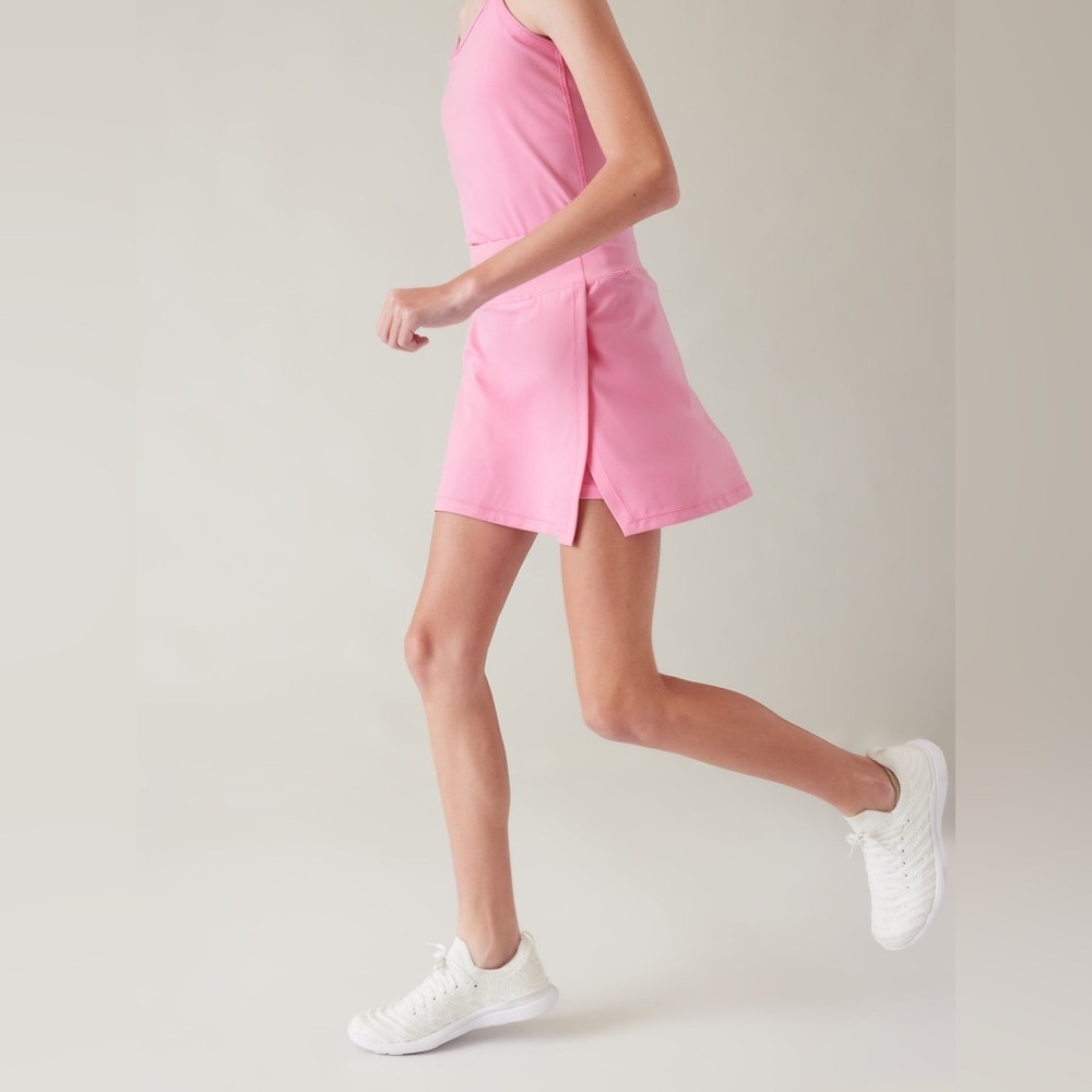 Athleta Girl Goal Getter Skort Size XL Pink Short Skirt Gym Athleisure Prep. 15